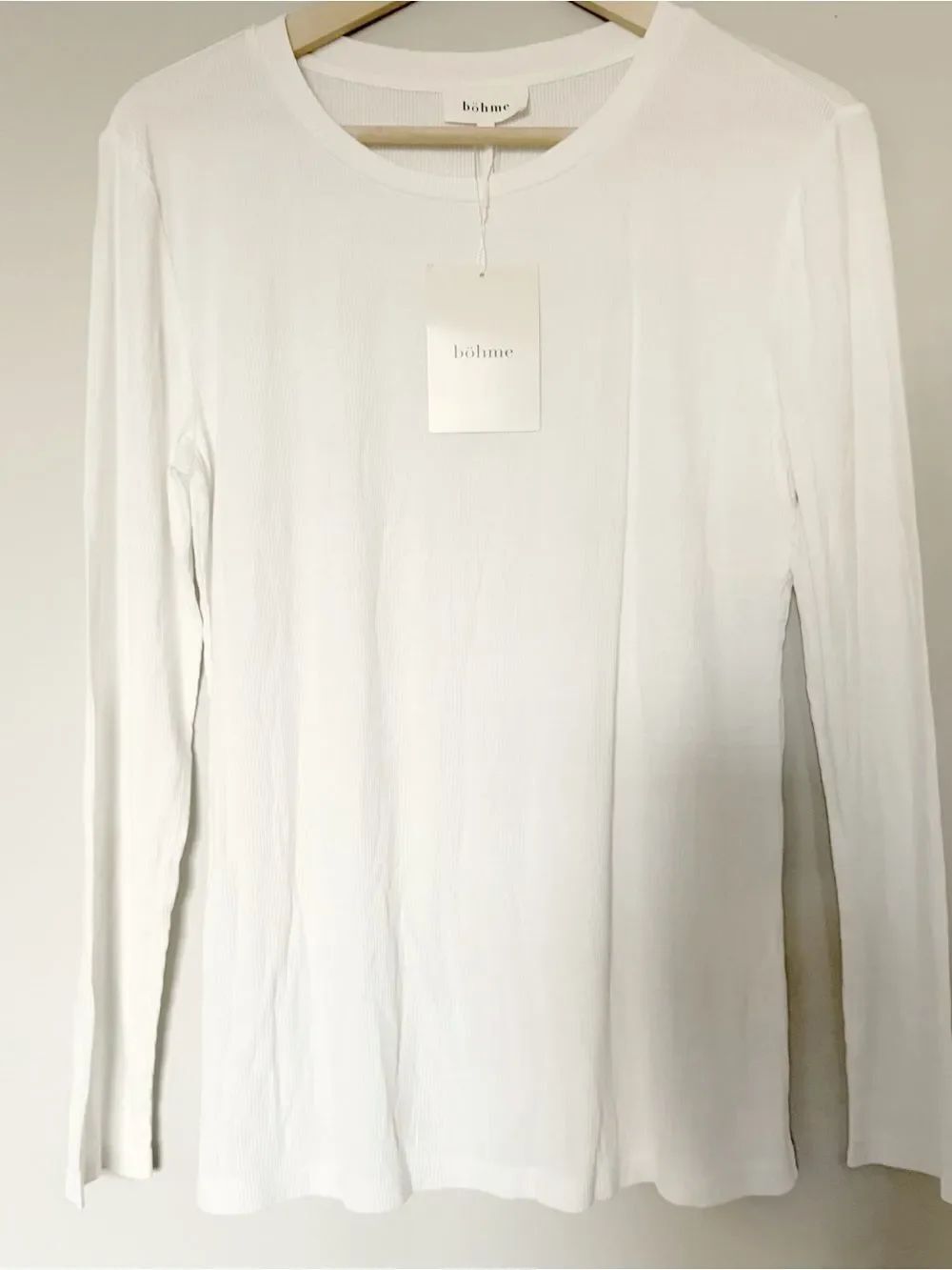 Bohme ribbed stretch crew top